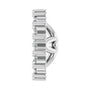 Sapphire Row Natural Diamond 3-Prong Halo Jacket Earrings - Platinum, 4 mm (view 3)