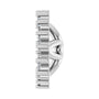 Sapphire Row Natural Diamond 3-Prong Halo Jacket Earrings - Platinum, 5 mm (view 3)