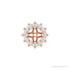 Sapphire Row Natural Diamond 3-Prong Halo Jacket Earrings - 14K Rose Gold, 3.5 mm