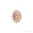 Sapphire Row Natural Diamond 3-Prong Halo Jacket Earrings - 14K Rose Gold, 3.5 mm (view 2)