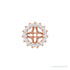 Sapphire Row Natural Diamond 3-Prong Halo Jacket Earrings - 14K Rose Gold, 4.5 mm