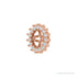 Sapphire Row Natural Diamond 3-Prong Halo Jacket Earrings - 14K Rose Gold, 4.5 mm (view 2)