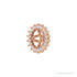 Sapphire Row Natural Diamond 3-Prong Halo Jacket Earrings - 14K Rose Gold, 5.5 mm (view 2)