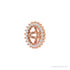 Sapphire Row Natural Diamond 3-Prong Halo Jacket Earrings - 14K Rose Gold, 6.5 mm (view 2)