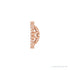 Sapphire Row Natural Diamond 3-Prong Halo Jacket Earrings - 14K Rose Gold, 6.5 mm (view 3)