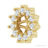 Sapphire Row Natural Diamond 3-Prong Halo Jacket Earrings - 14K Yellow Gold, 3 mm (view 2)