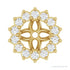 Sapphire Row Natural Diamond 3-Prong Halo Jacket Earrings - 14K Yellow Gold, 4 mm
