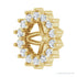 Sapphire Row Natural Diamond 3-Prong Halo Jacket Earrings - 14K Yellow Gold, 4 mm (view 2)