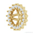 Sapphire Row Natural Diamond 3-Prong Halo Jacket Earrings - 14K Yellow Gold, 5 mm (view 2)