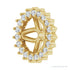 Sapphire Row Natural Diamond 3-Prong Halo Jacket Earrings - 14K Yellow Gold, 6 mm (view 2)