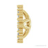 Sapphire Row Natural Diamond 3-Prong Halo Jacket Earrings - 14K Yellow Gold, 6 mm (view 3)
