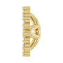 Sapphire Row Natural Diamond 3-Prong Halo Jacket Earrings - 14K Yellow Gold, 6 mm (view 3)