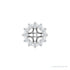 Sapphire Row Natural Diamond 3-Prong Halo Jacket Earrings - 14K White Gold, 3.5 mm