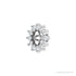 Sapphire Row Natural Diamond 3-Prong Halo Jacket Earrings - 14K White Gold, 3.5 mm (view 2)