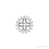 Sapphire Row Natural Diamond 3-Prong Halo Jacket Earrings - 14K White Gold, 4.5 mm