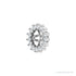 Sapphire Row Natural Diamond 3-Prong Halo Jacket Earrings - 14K White Gold, 4.5 mm (view 2)