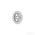 Sapphire Row Natural Diamond 3-Prong Halo Jacket Earrings - 14K White Gold, 5.5 mm (view 2)