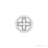 Sapphire Row Natural Diamond 3-Prong Halo Jacket Earrings - 14K White Gold, 6.5 mm