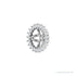 Sapphire Row Natural Diamond 3-Prong Halo Jacket Earrings - 14K White Gold, 6.5 mm (view 2)