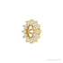 Sapphire Row Natural Diamond 3-Prong Halo Jacket Earrings - 14K Yellow Gold, 3.5 mm (view 2)