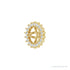 Sapphire Row Natural Diamond 3-Prong Halo Jacket Earrings - 14K Yellow Gold, 5.5 mm (view 2)