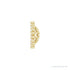 Sapphire Row Natural Diamond 3-Prong Halo Jacket Earrings - 14K Yellow Gold, 5.5 mm (view 3)