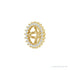 Sapphire Row Natural Diamond 3-Prong Halo Jacket Earrings - 14K Yellow Gold, 6.5 mm (view 2)