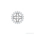 Sapphire Row Natural Diamond 3-Prong Halo Jacket Earrings - Platinum, 5.5 mm