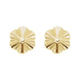 Sapphire Row Textured Gold Buttercup Jacket Earrings - 6.8 mm (view 2)