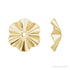 Sapphire Row Textured Gold Buttercup Jacket Earrings - 7.8 mm