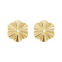 Sapphire Row Textured Gold Buttercup Jacket Earrings - 9 mm (view 2)