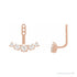 Sapphire Row Lab-Grown Diamond Hanging Bar Jacket Earrings - 14K Rose Gold
