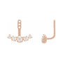 Sapphire Row Lab-Grown Diamond Hanging Bar Jacket Earrings - 14K Rose Gold