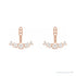 Sapphire Row Lab-Grown Diamond Hanging Bar Jacket Earrings - 14K Rose Gold (view 2)