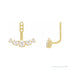 Sapphire Row Lab-Grown Diamond Hanging Bar Jacket Earrings - 14K Yellow Gold