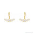 Sapphire Row Lab-Grown Diamond Hanging Bar Jacket Earrings - 14K Yellow Gold (view 2)