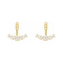 Sapphire Row Lab-Grown Diamond Hanging Bar Jacket Earrings - 14K Yellow Gold (view 2)