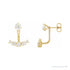 Sapphire Row Lab-Grown Diamond Hanging Bar Jacket Earrings - 14K Yellow Gold (view 3)