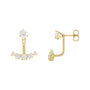 Sapphire Row Lab-Grown Diamond Hanging Bar Jacket Earrings - 14K Yellow Gold (view 3)