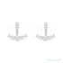 Sapphire Row Lab-Grown Diamond Hanging Bar Jacket Earrings - 14K White Gold (view 2)