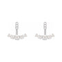 Sapphire Row Lab-Grown Diamond Hanging Bar Jacket Earrings - 14K White Gold (view 2)