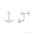 Sapphire Row Lab-Grown Diamond Hanging Bar Jacket Earrings - 14K White Gold (view 3)