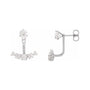 Sapphire Row Lab-Grown Diamond Hanging Bar Jacket Earrings - 14K White Gold (view 3)