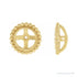 Sapphire Row Gold Beaded Halo Jacket Earrings - 14K Yellow Gold