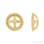 Sapphire Row Gold Beaded Halo Jacket Earrings - 14K Yellow Gold