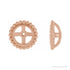 Sapphire Row Gold Beaded Halo Jacket Earrings - 14K Rose Gold