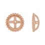 Sapphire Row Gold Beaded Halo Jacket Earrings - 14K Rose Gold
