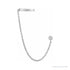 Sapphire Row Natural Diamond Chain Ear Cuff - 14K White Gold
