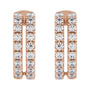 Sapphire Row Lab-Grown Diamond Double Pavé Ear Cuff - 14K Rose Gold (view 2)