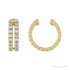 Sapphire Row Lab-Grown Diamond Double Pavé Ear Cuff - 14K Yellow Gold
